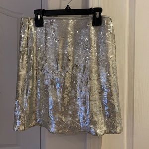 Bar lll sequel mini skirt silver